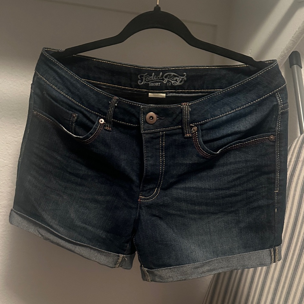 Faded Glory Women's Dark Blue Jean Shorts